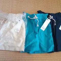 未使用　GU ショートパンツ 120 3色セット