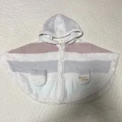 ジェラートピケ　ベビーポンチョ 70-80cm ストライプ