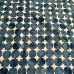 COSMO TEXTILE 青系円形模様 綿生地