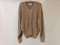 94467 ロートレアモン　Vネックコットンセーター　ブラウン　Mのサムネイル