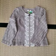 marie claire bis ボーダー レース カーディガン 9ARのサムネイル