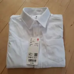 匿名配送　タグ付　ユニクロ　ファインクロス　コンフォートシャツ　白　サイズ110