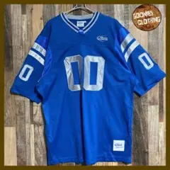 ユニフォーム ゲームシャツ ブルー #00 USA古着 90s 半袖 Tシャツ