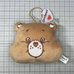 【ブラウン】ケアベア フェイス マスコット キーホルダー
