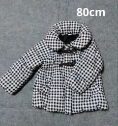 白黒チェック柄　アウター　80cm