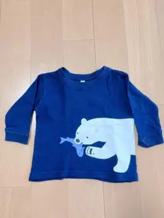 無印良品 ホッキョクグマ長袖Tシャツ80cm
