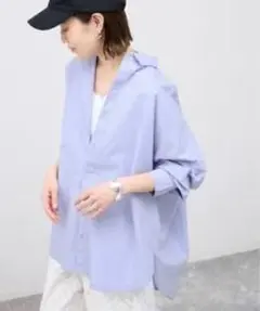SLOBE IENAオーバーサイズ 長袖シャツ ライトブルーのサムネイル