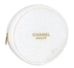CHANELノベルティ 化粧ポーチ バニティ ココマークチャーム パール