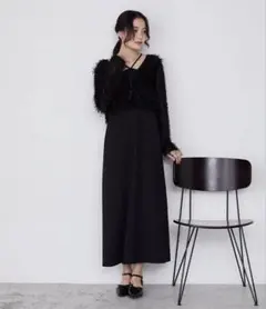 オケージョンドレス　黒　同窓会ドレス