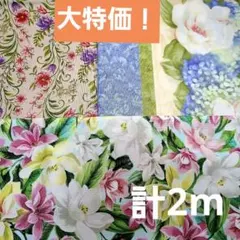 ③　大特価‼️　花柄　生地いろいろ♪　合計2m