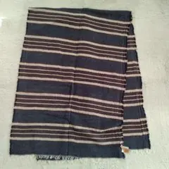 ベックサンダーガードのストライプデザイン マフラー ネイビー