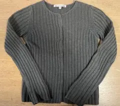Bonpoint グレー リブ編み カーディガン サイズ8