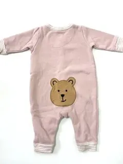 【美品】baby gap くま 長袖 ロンパース ベビー カバーオール 裏起毛