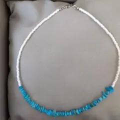 ハンドメイド　ビーズ　さざれ石　ネックレス　no.11