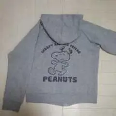 PEANUTS ジップアップ スウェットパーカー スヌーピー ウッドストック