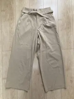 AGbyaquagirl ベージュ ワイドパンツ ベルト付き