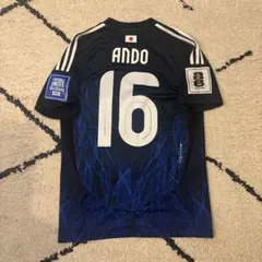 【正規品】日本代表 ユニフォーム 安藤智哉 XL 26パッチ付き