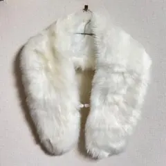 【新品未使用】ホワイトファーショール 成人式