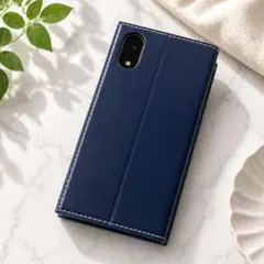 【残１点】iPhoneX Xs 手帳型 紺 ネイビー マグネット式 PUレザーのサムネイル