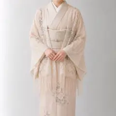 レース ストール ショール フリンジ付き ホワイト 結婚式 パーティー 羽織りのサムネイル