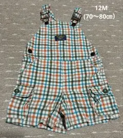 OshKosh B'Gosh チェック柄 オーバーオール ロンパース - メルカリ