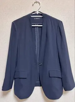 a.v.v 薄手ノーカラージャケット ネイビーのサムネイル