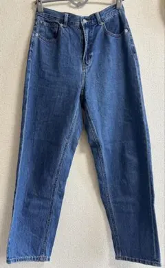 デニム クロップドパンツ ブルー
