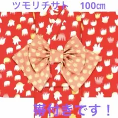 兵児帯】猫ドット ツモリチサト 浴衣帯 ねこ 水玉 赤 レッド 大人