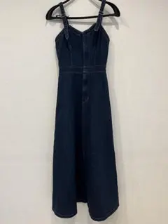 ダークブルーデニムワンピース M