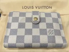ルイヴィトン ダミエ アズール ヴィエノワ 二つ折り がま口財布