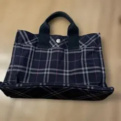 BURBERRY BLUE LABEL ノバチェック トートバッグ ブラック - メルカリ