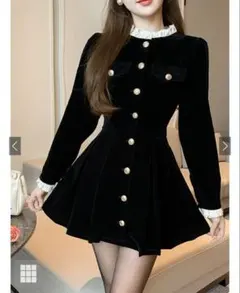 GRL フリルカラーゴールドボタンコート［ks177］新品 Sサイズ