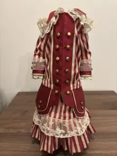 アンティーク作家様ハンドメイド　ドール服　ドレス　ビスクドール ビスクドール ドレス ハンドメイド 作家様製 セットアップ