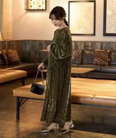 FREAK'S STORE オパール 花柄 切り替え ドレス（ワンピース）