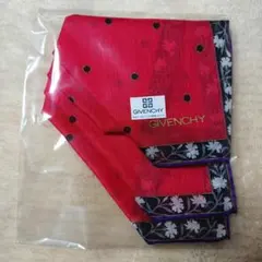 GIVENCHY ジバンシー ドット 花柄 赤 ハンカチ