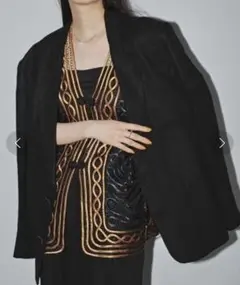 【美品】Todayful Boyfriend Linen Jacket 36 黒 TODAYFUL BOYFRIEND LINEN JACKET 36