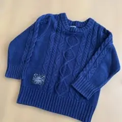 La Chiave ケーブル編みセーター 100cm ネイビー