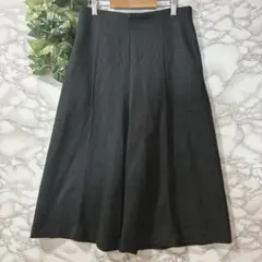 UNIQLO ダークグレー プリーツキュロット Mサイズ ゴムウエスト ユニクロ