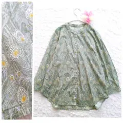 【美品】ALPHA CUBIC✕LIBERTY　2025 ノーカラーブラウスのサムネイル