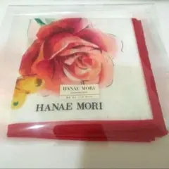 ★新品 HANAE MORI ハナエモリ 森英恵 ハンカチ 薔薇柄 ☆綿100%