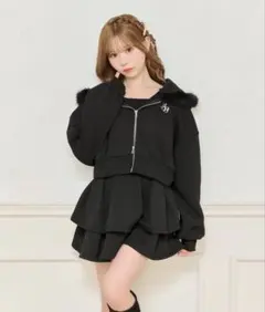 apres jour ファー付きスウェットセットアップ