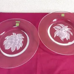 HOYA クリスタル 花透かし皿 2枚セットのサムネイル