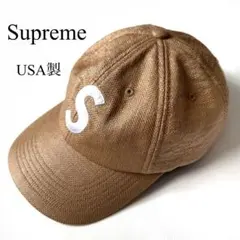 【希少】 Supreme Sロゴ 刺繍 ラフィア調 刻印入りストラップ USA製