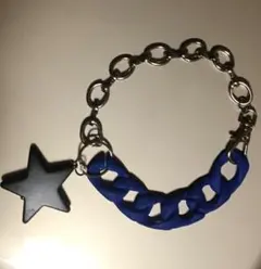 ブルーチェーン スターチャーム ブレスレット