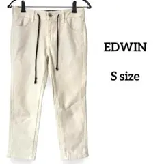 エドウィン　スキニーパンツ　デニムジーンズ　白　S　七分　ボトムス　a546