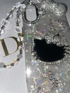 キティちゃん スマホケース キラキラ ラインストーン 韓国 おしゃれ