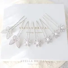 STELLA BRIDALヘッドピースセット　バタフライ　お花