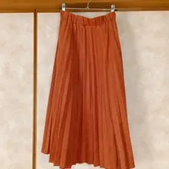 CECIL McBEE　オレンジ プリーツスカート Mサイズ