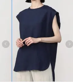 Gymphlex ジムフレックス リネンフレンチスリーブ プルオーバー　ホワイト