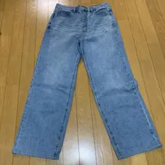 GU ハイライズストレートジーンズ 221-349501 ライトブルー